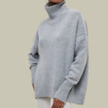 Women's Chunky Ribbed Turtleneck Knit Sweater Oversized