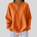 Women's Waffle Knit Henley Pullover for Cozy Days