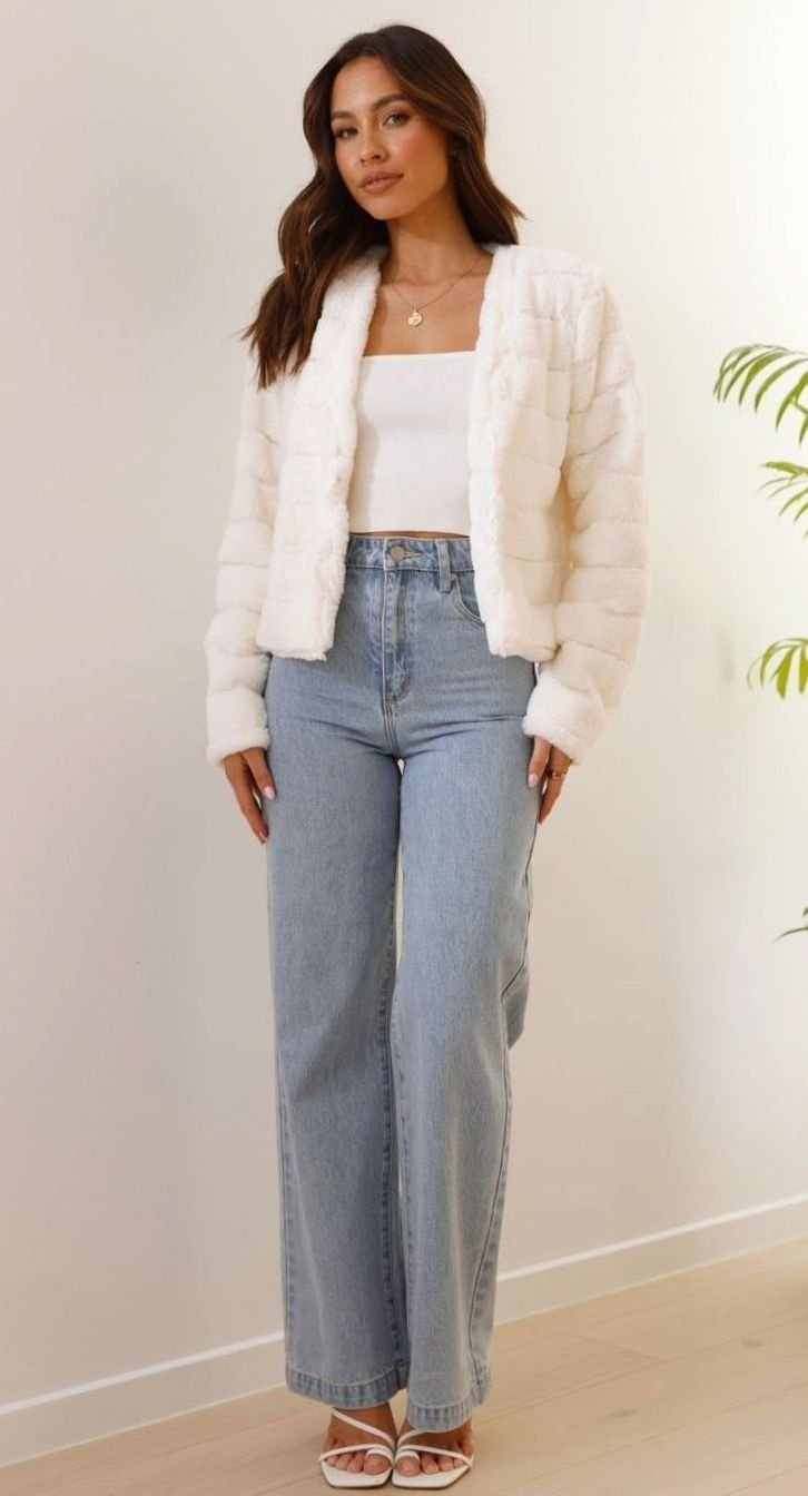 Women's Open-Front Padded Cropped Evening Coat