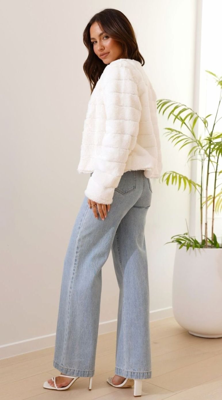Women's Open-Front Padded Cropped Evening Coat