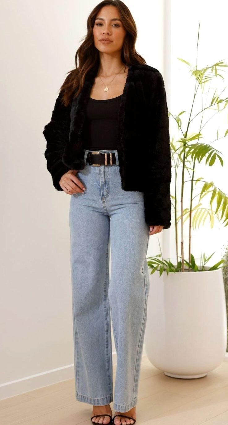 Women's Open-Front Padded Cropped Evening Coat