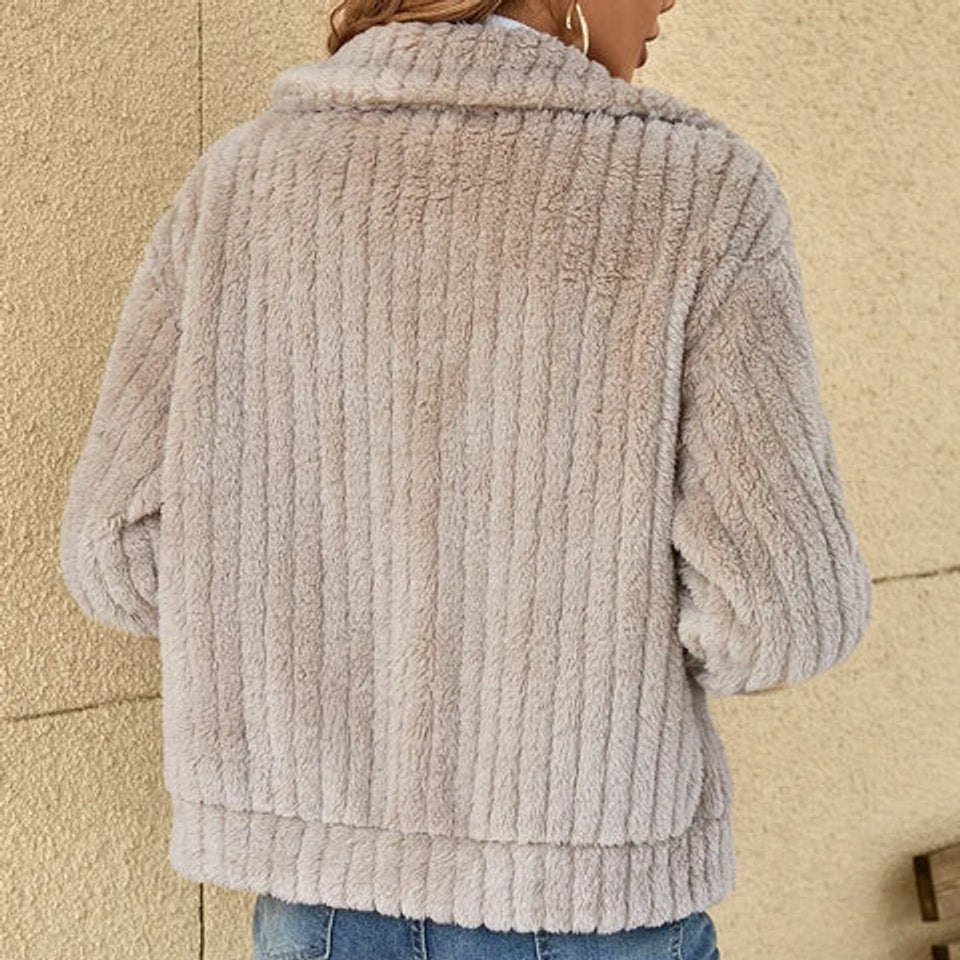 Women's Soft Plush Fleece Full-Zip Coat
