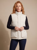 Women's High Neck Padded Vest with Flap Pockets