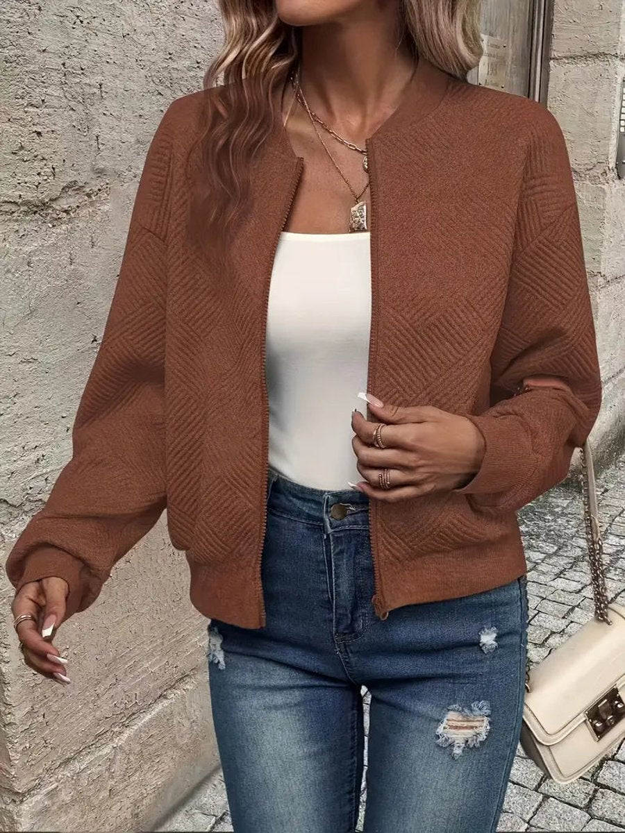 Women's Short Padded Quilted Bomber Coat