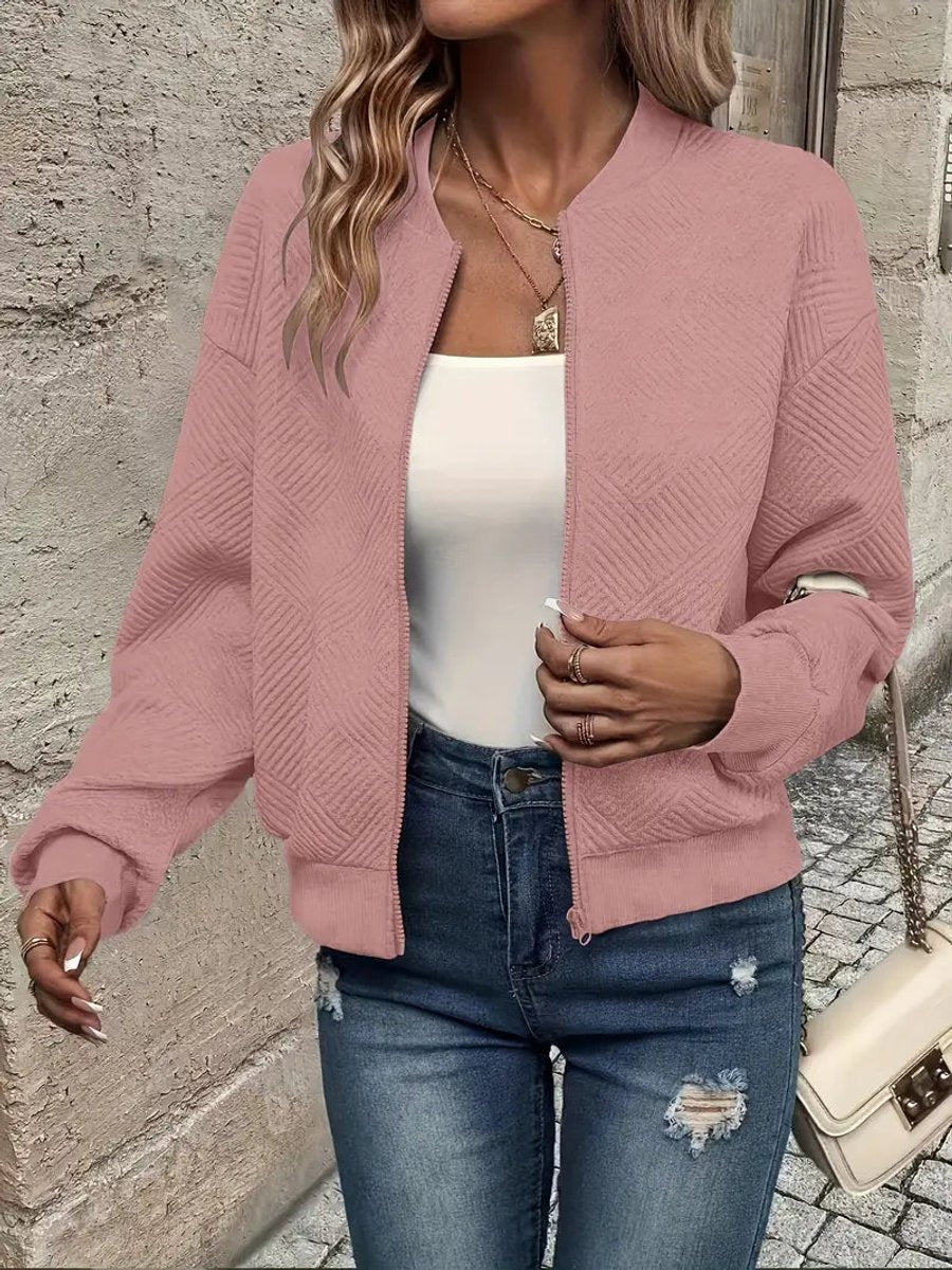 Women's Short Padded Quilted Bomber Coat