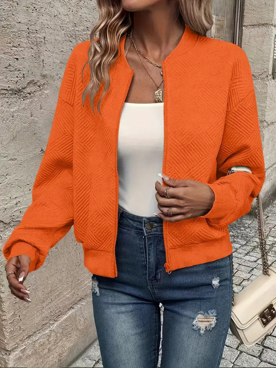 Women's Short Padded Quilted Bomber Coat