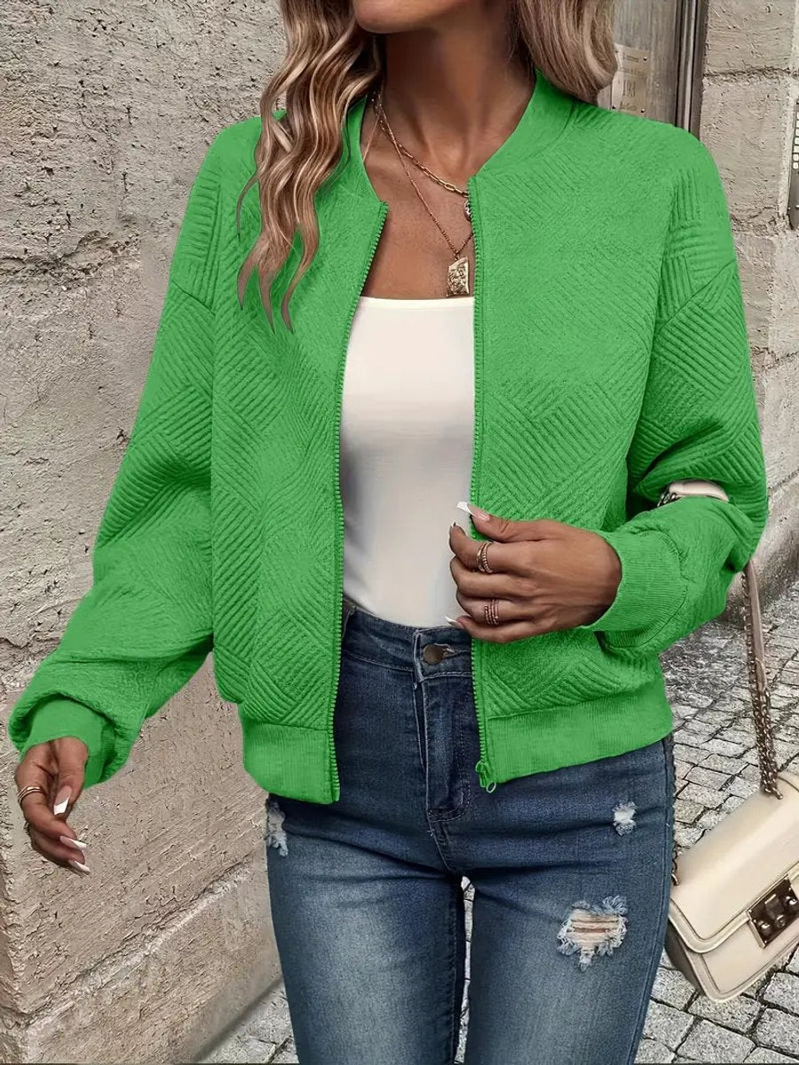 Women's Short Padded Quilted Bomber Coat