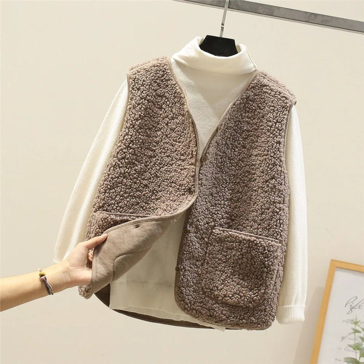 Women's Two-Way Sherpa Fleece Gilet
