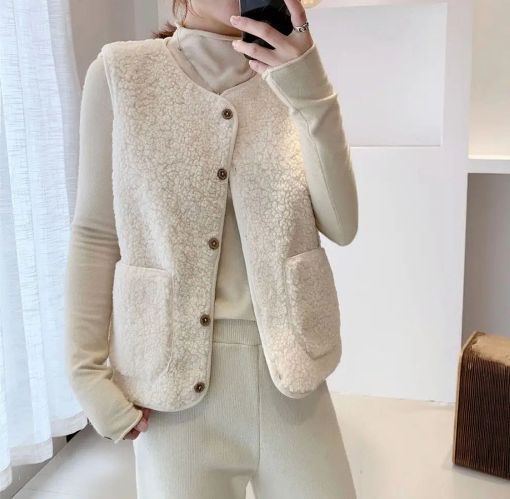 Women's Two-Way Sherpa Fleece Gilet