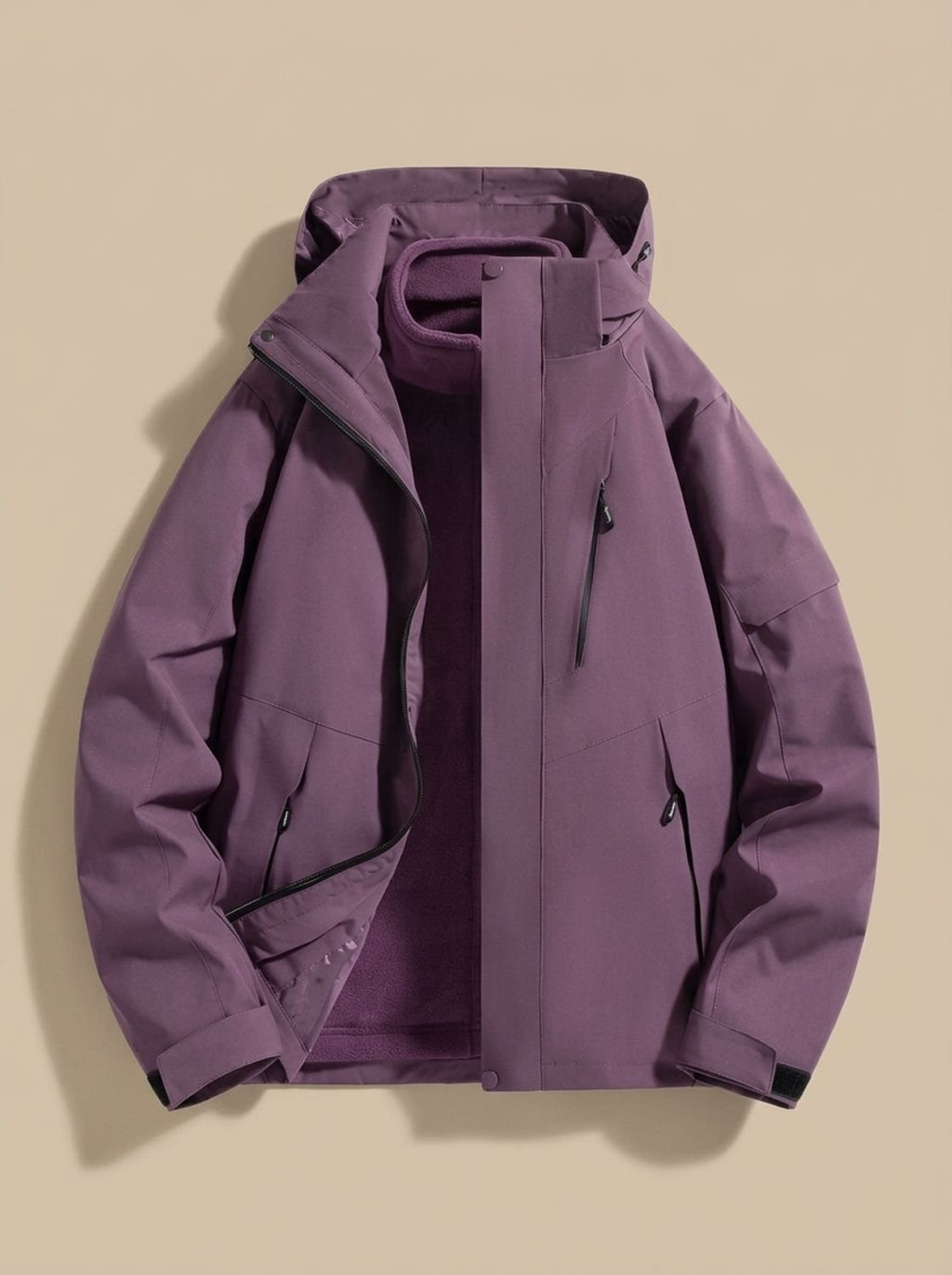 Women's Detachable Hood Water-Repellent Cold Weather Coat