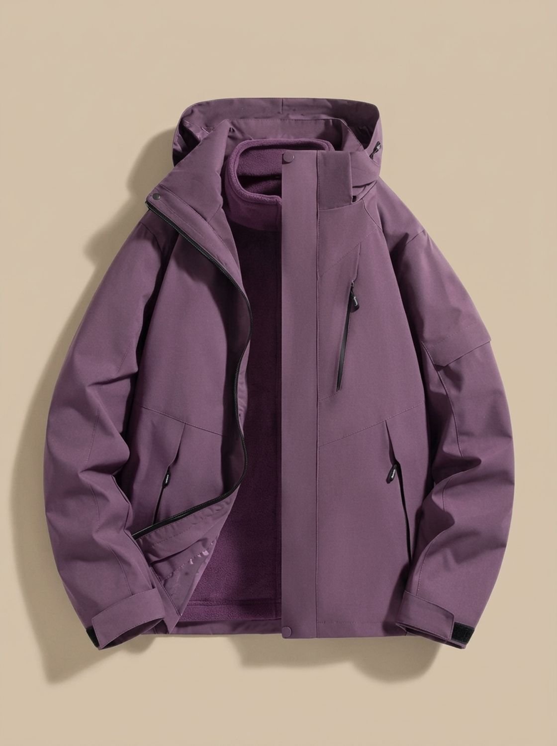 Women's Detachable Hood Water-Repellent Cold Weather Coat