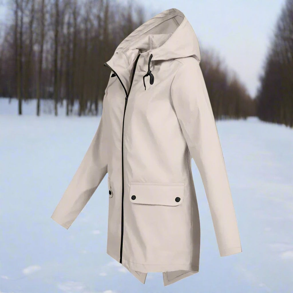 Women's Longline Waterproof Relaxed Rain Coat