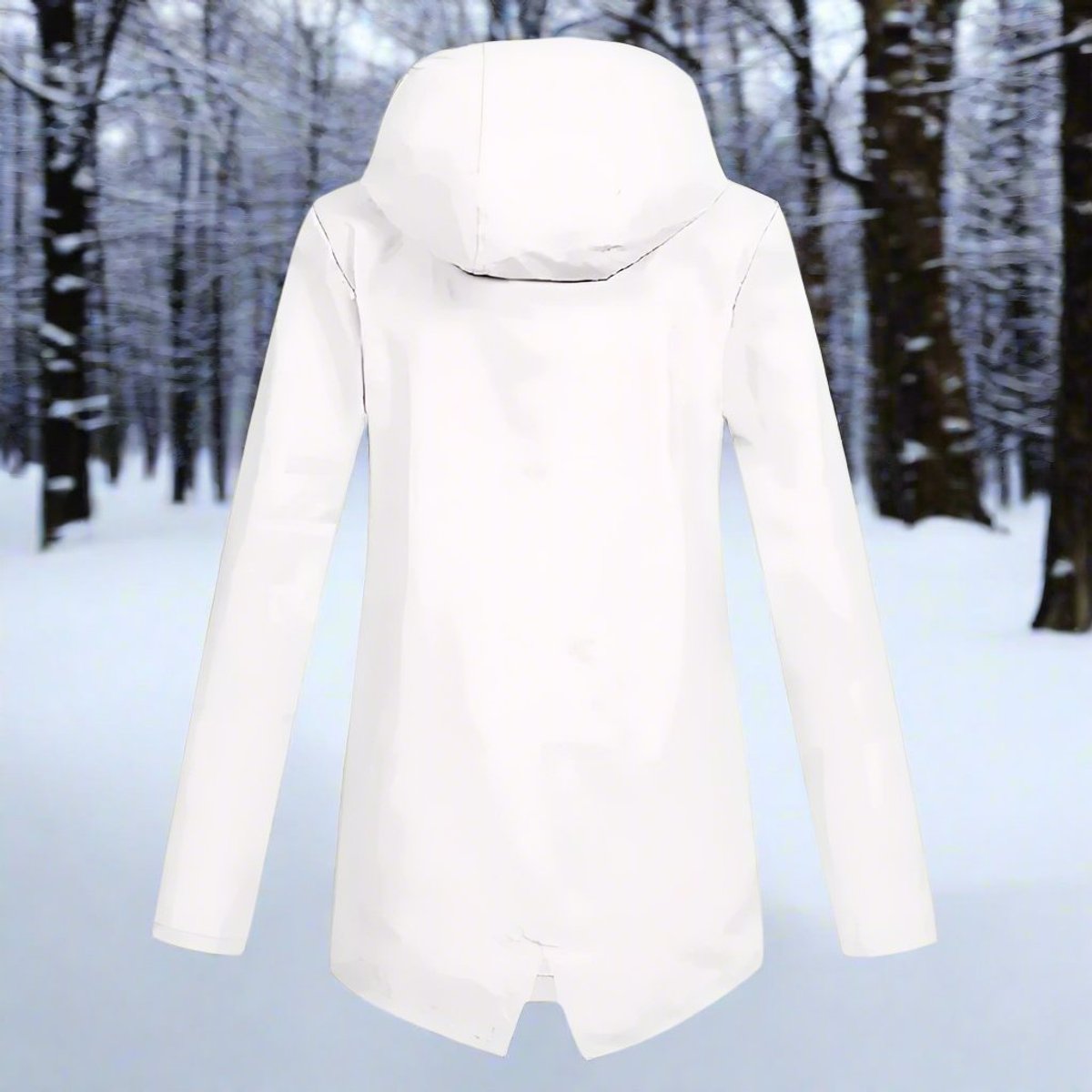 Women's Longline Waterproof Relaxed Rain Coat