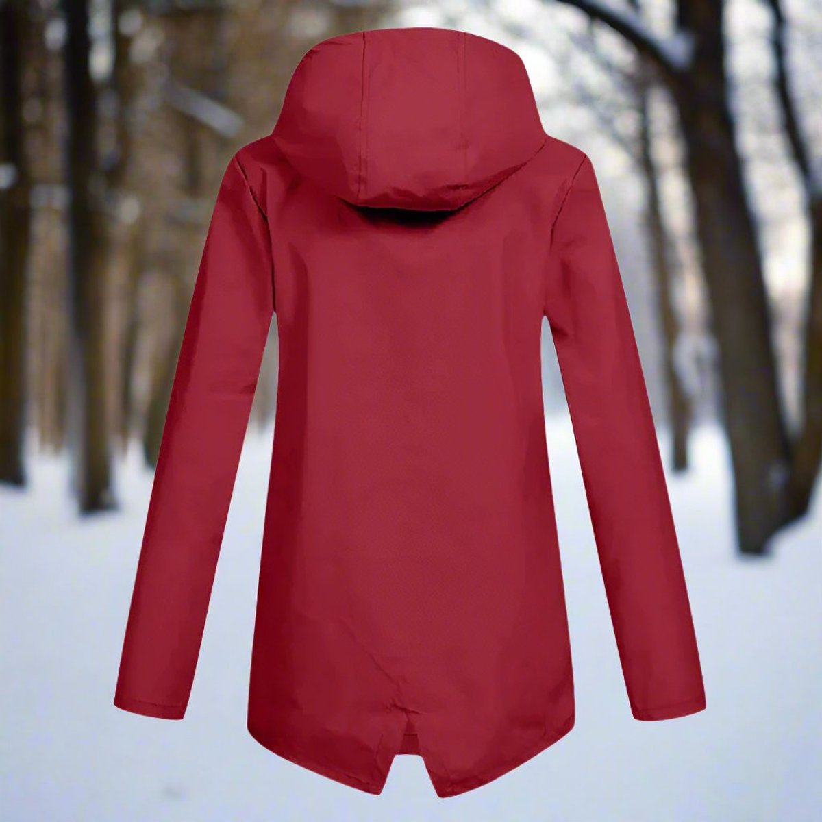 Women's Longline Waterproof Relaxed Rain Coat