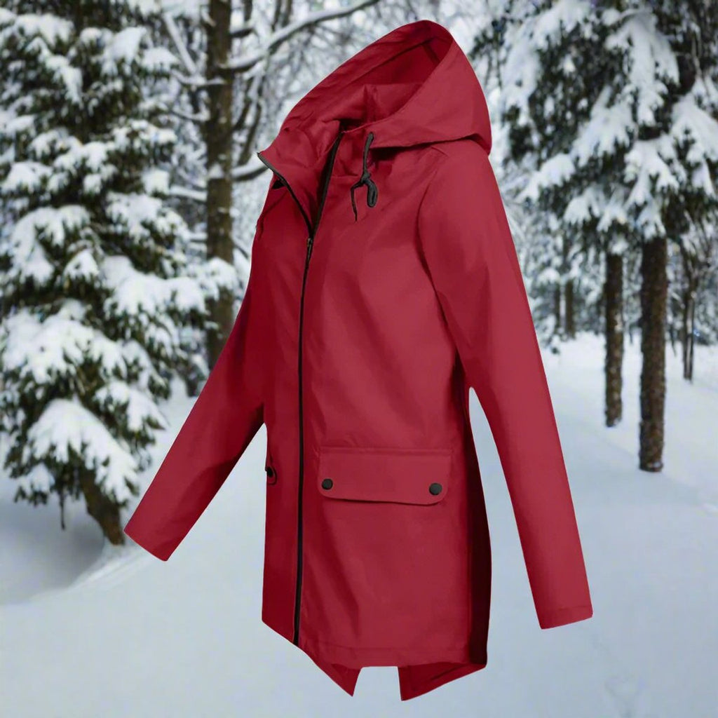 Women's Longline Waterproof Relaxed Rain Coat