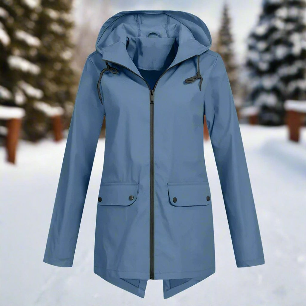 Women's Longline Waterproof Relaxed Rain Coat