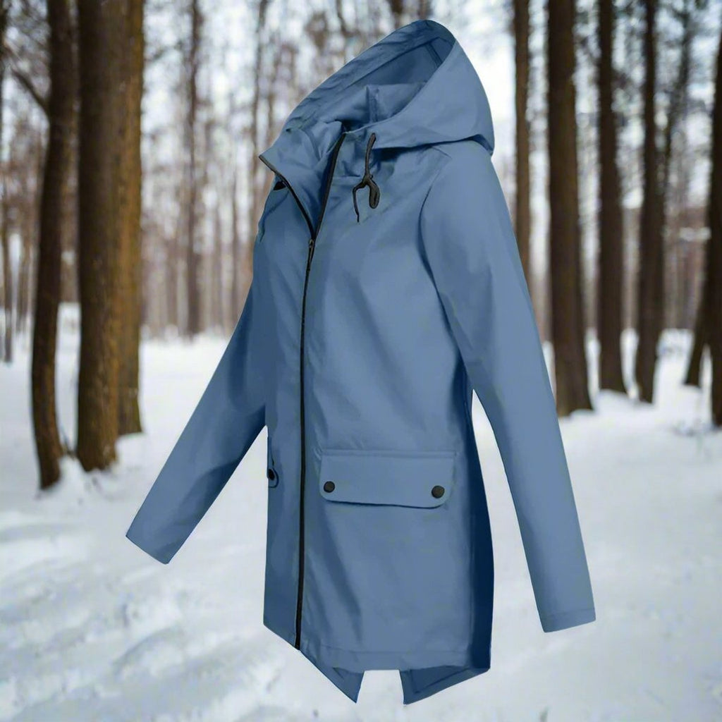Women's Longline Waterproof Relaxed Rain Coat