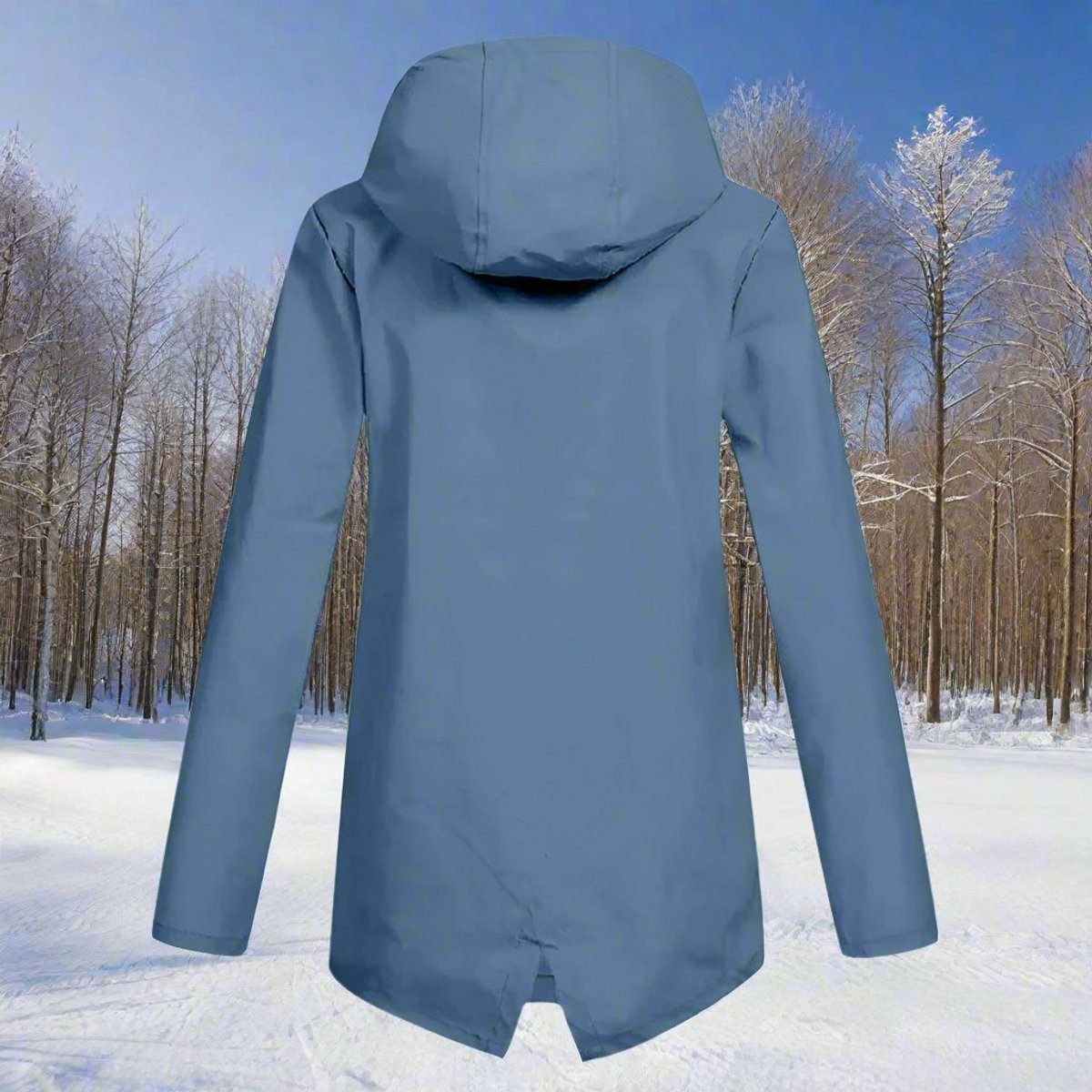 Women's Longline Waterproof Relaxed Rain Coat