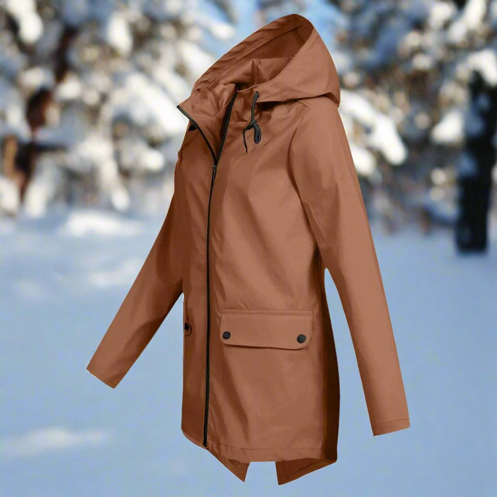 Women's Longline Waterproof Relaxed Rain Coat