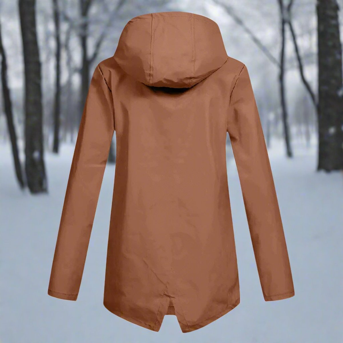 Women's Longline Waterproof Relaxed Rain Coat