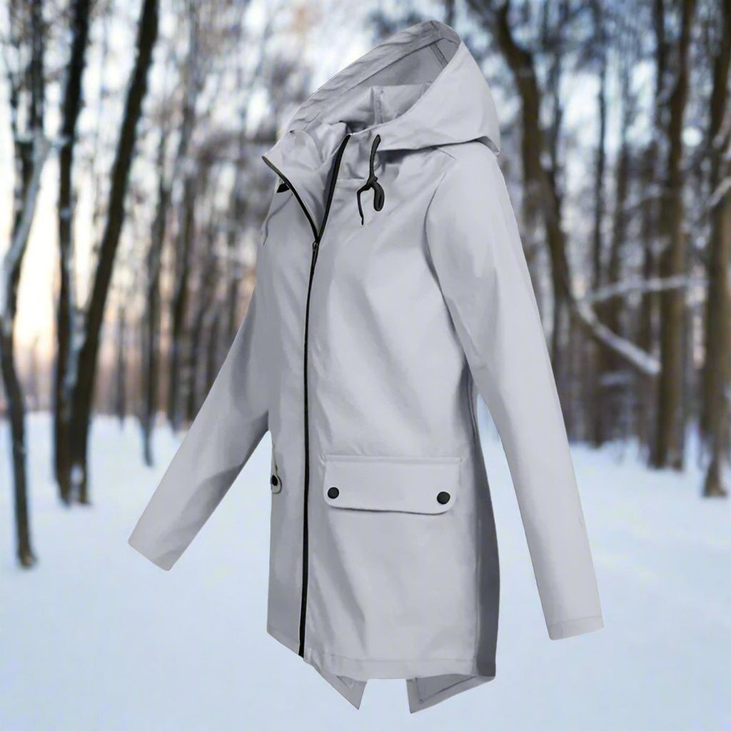 Women's Longline Waterproof Relaxed Rain Coat