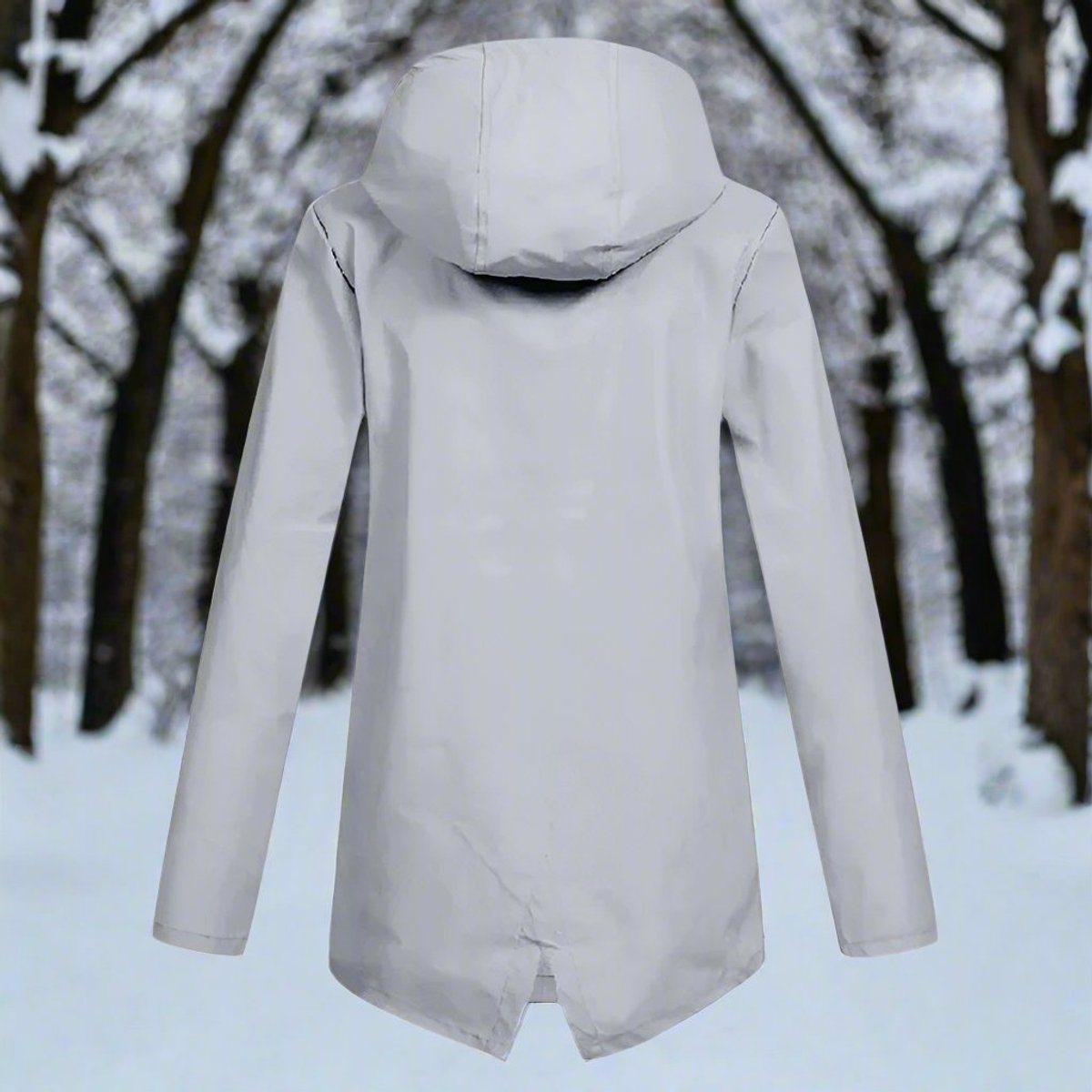 Women's Longline Waterproof Relaxed Rain Coat