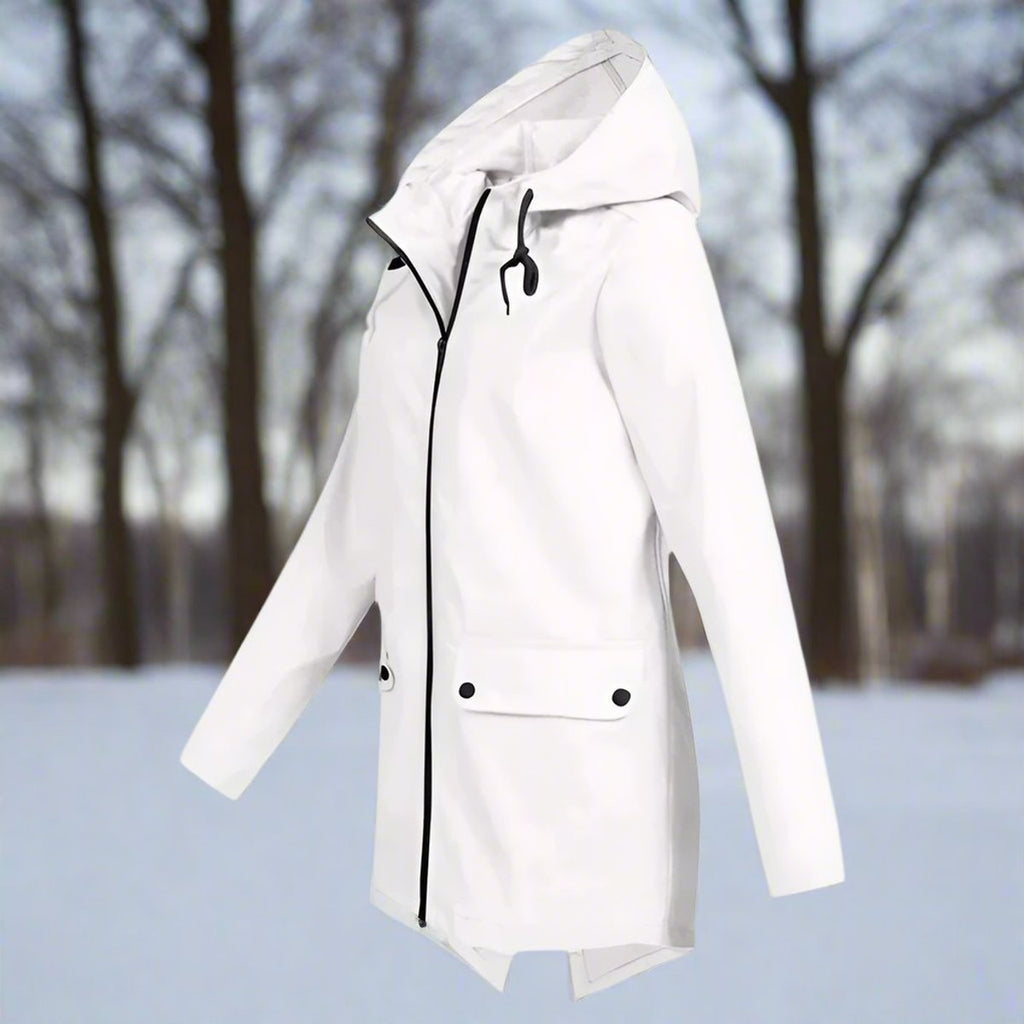 Women's Longline Waterproof Relaxed Rain Coat