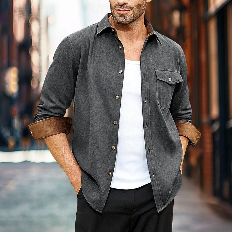 Men's Rugged Chest Pocket Button-Up Shacket