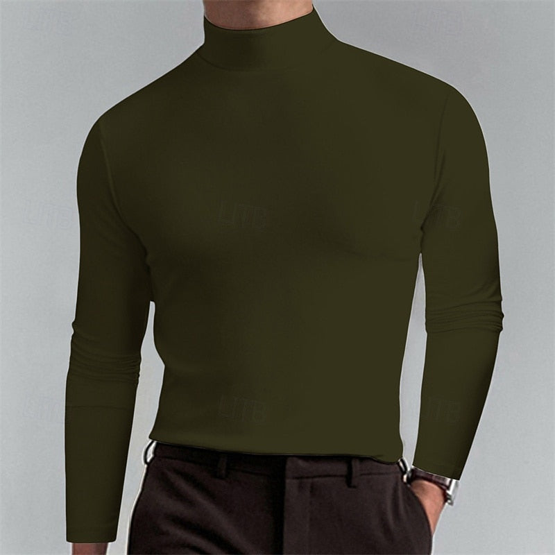 Men's Timeless Classic Shape Knit Turtleneck Pullover