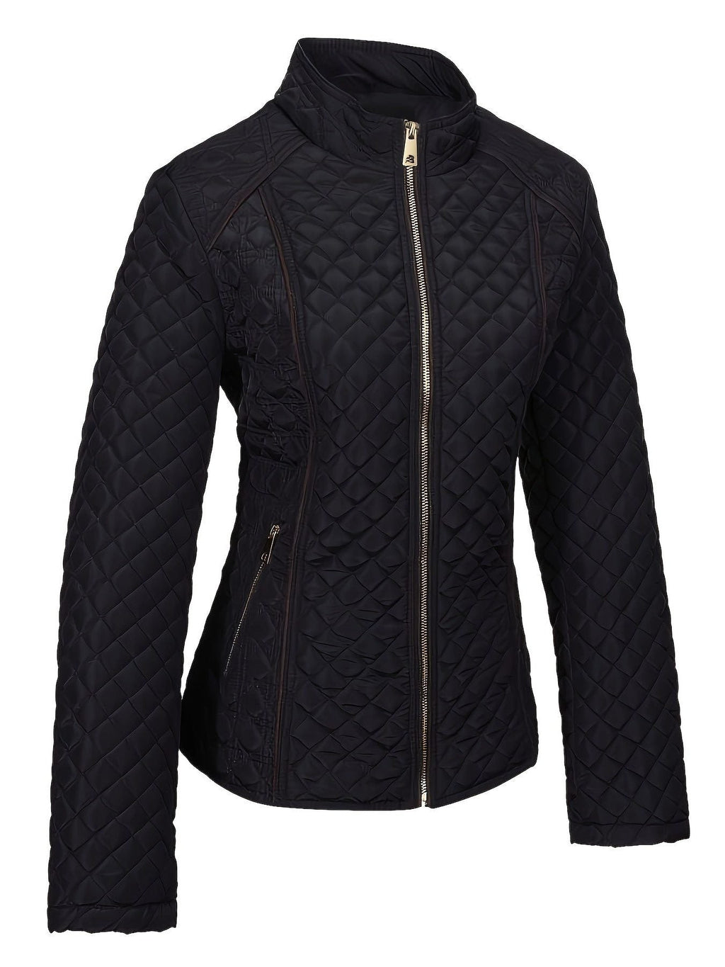 Women's Diamond Quilted Stand-Collar Padded Coat