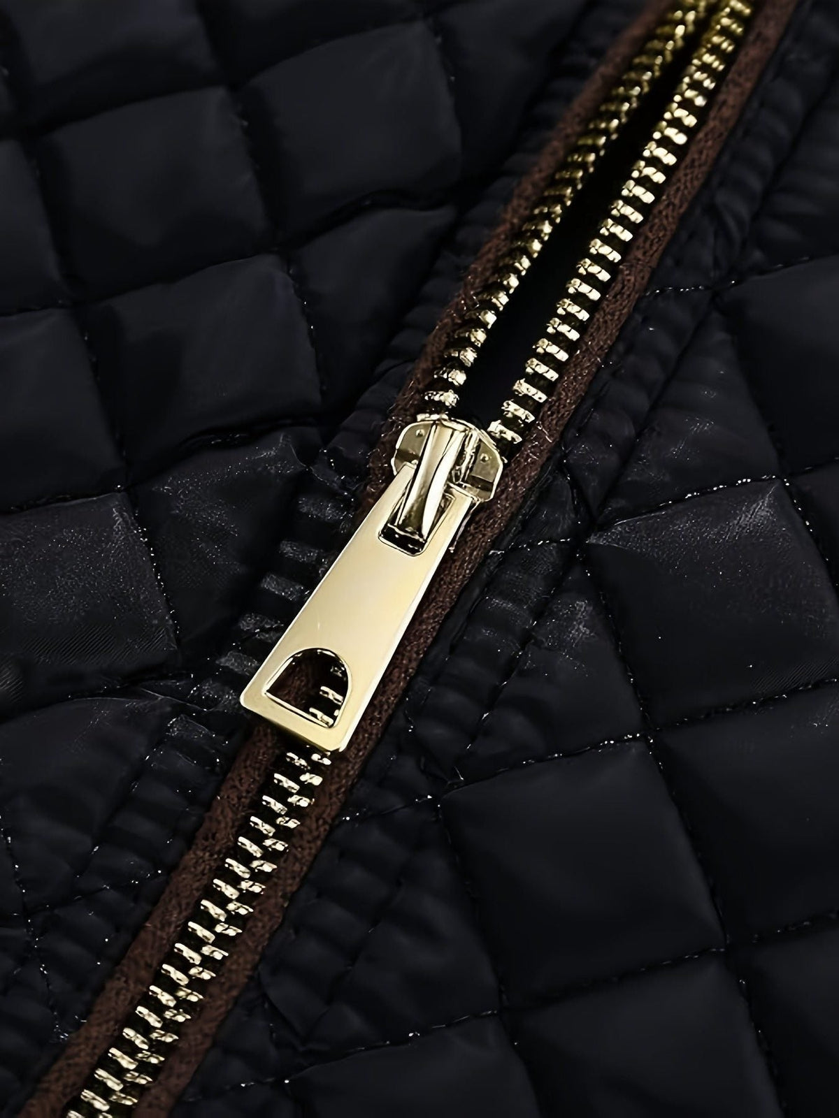 Women's Diamond Quilted Stand-Collar Padded Coat