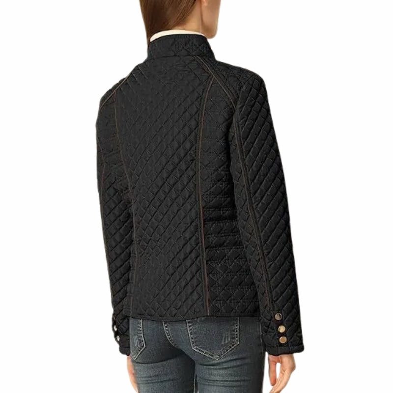 Women's Diamond Quilted Stand-Collar Padded Coat